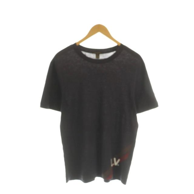 【中古】ルイヴィトン LOUIS VUITTON Tシャツ リネン ロゴプリント S 紫 /MI ■GY19 メンズ