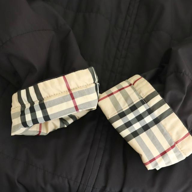 【中古】バーバリー ロンドン BURBERRY LONDON 中綿ジャケット ブルゾン ノバチェック裏地 38 ブラック /ES ■GY19_7