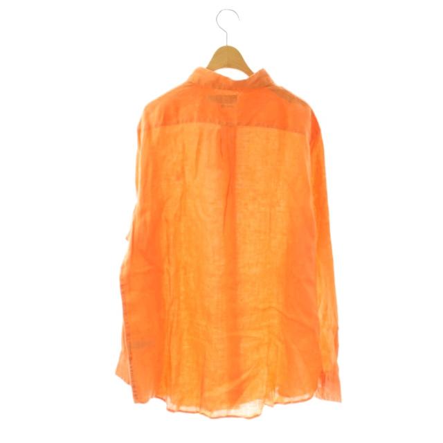 【中古】未使用品 ポロ バイ ラルフローレン RELAXED FIT シャツ 長袖 ロゴ刺繍 XXL オレンジ /DO ■GY19 メンズ_1