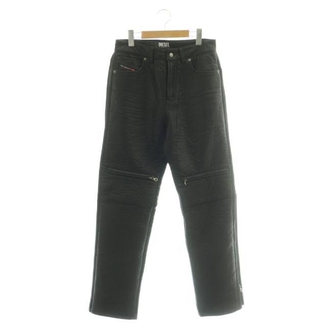 【中古】ディーゼル DIESEL P-CIRIO フェイクレザー パンツ 28 ブラック /DF ■GY19 メンズ