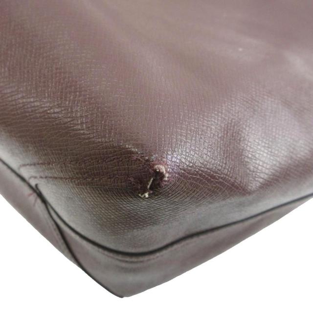 【中古】COACH トートバッグ 肩掛け PVC レザー リバーシブル 鳥 ハッピーバード 総柄 ロゴ シルバー金具 ボルドー_5