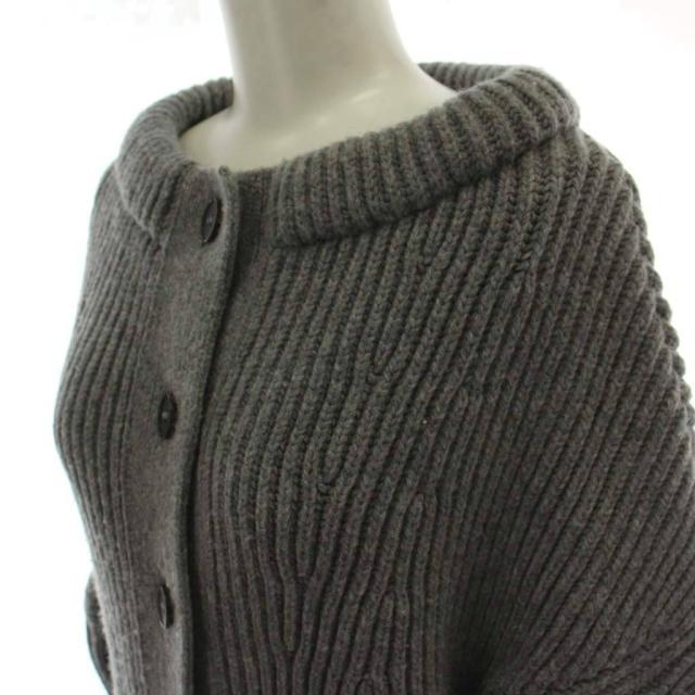 【中古】アレキサンダーマックイーン ALEXANDER MCQUEEN ニットワンピース M グレー 長袖 ひざ下丈 /GG ■GY03_3