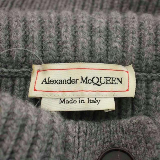【中古】アレキサンダーマックイーン ALEXANDER MCQUEEN ニットワンピース M グレー 長袖 ひざ下丈 /GG ■GY03_6