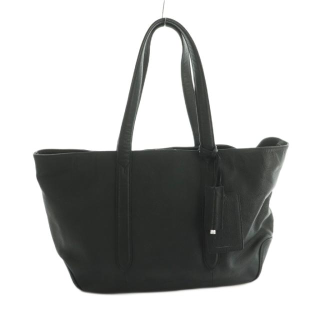 【中古】ペッレモルビダ PELLE MORBIDA トートバッグ レザー シボ加工 紺 /MI ■GY03 レディース