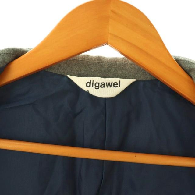 【中古】ディガウェル4 digawel4 テーラードジャケット ウール 背抜き 2 グレー /CX ■GY03 メンズ_5