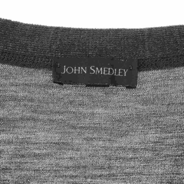 【中古】ジョンスメドレー JOHN SMEDLEY カーディガン 英国製 ニット XS チャコールグレー /ES ■GY03 メンズ