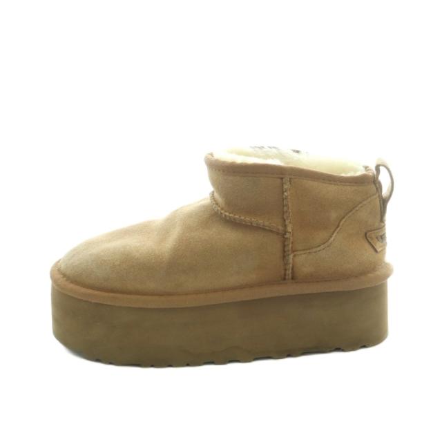 【中古】アグ オーストラリア Classic Ultra Mini Platform  ムートンブーツ US6 23.0cm ベージュ 1135092