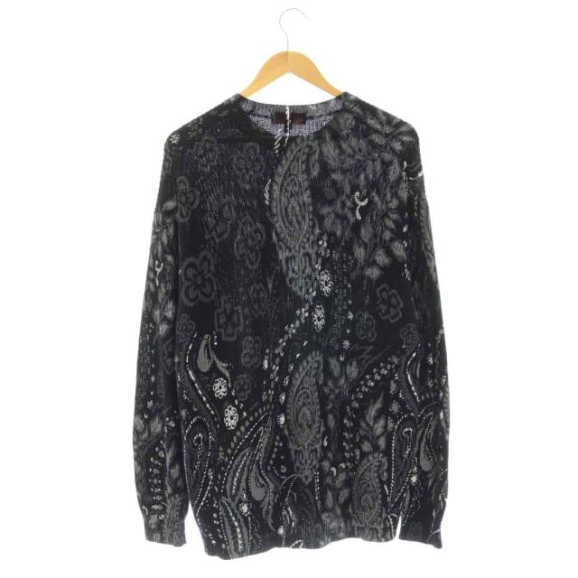 【中古】シュプリーム SUPREME 24SS Printed paisley sweater ニット セーター 長袖 L ブラック /DF ■GY12 メンズ_1