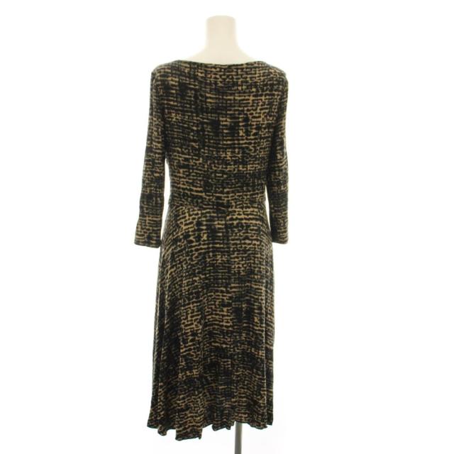 【中古】マックスマーラステュディオ Max Mara Studio 衣装 ロング 七分袖 総柄 L 赤銅色 黒いこと /YM