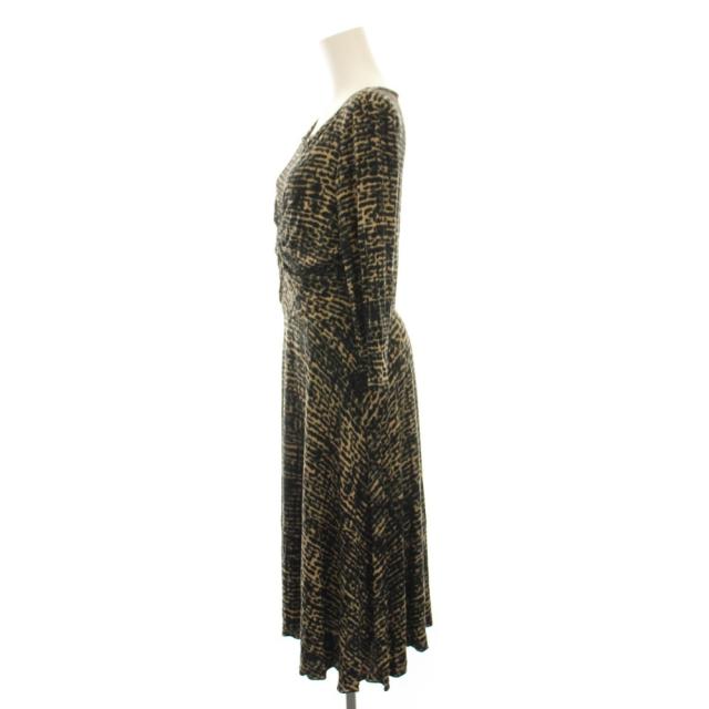 【中古】マックスマーラステュディオ Max Mara Studio 衣装 ロング 七分袖 総柄 L 赤銅色 黒いこと /YM