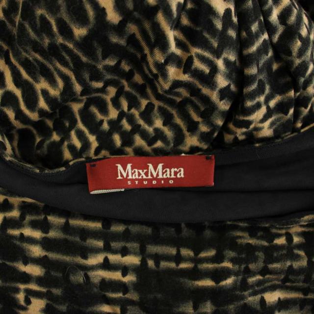 【中古】マックスマーラステュディオ Max Mara Studio 衣装 ロング 七分袖 総柄 L 赤銅色 黒いこと /YM