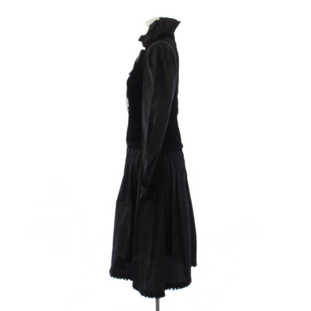 【中古】キミジマ KIMIJIMA ブティック BOUTIQUE ワンピース 長袖 ロング リボン フリル 9 ブラック レディース_1