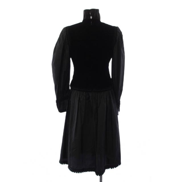 【中古】キミジマ KIMIJIMA ブティック BOUTIQUE ワンピース 長袖 ロング リボン フリル 9 ブラック レディース_2