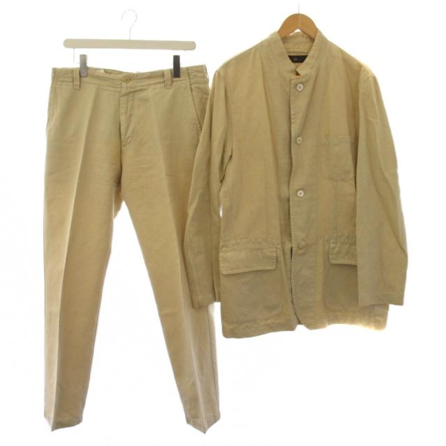 【中古】Ermenegildo Zegna セットアップ 上下 ブルゾン ジャケット パンツ  50 ベージュ メンズ