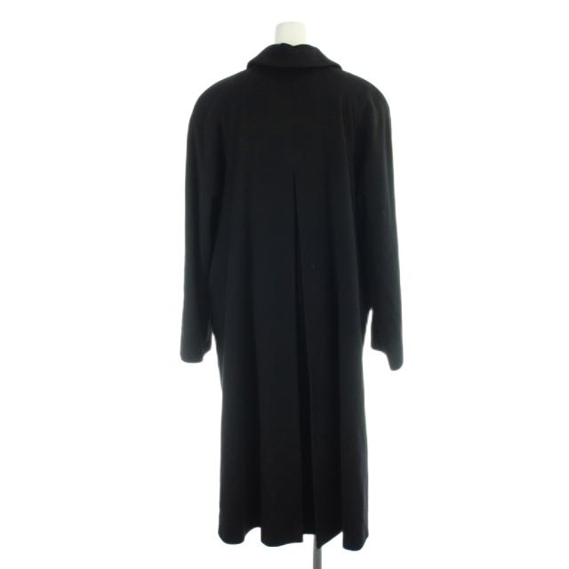 【中古】コロンボ COLOMBO コート M 黒 ブラック ステンカラー 長袖 フラップポケット /AP ■GY18