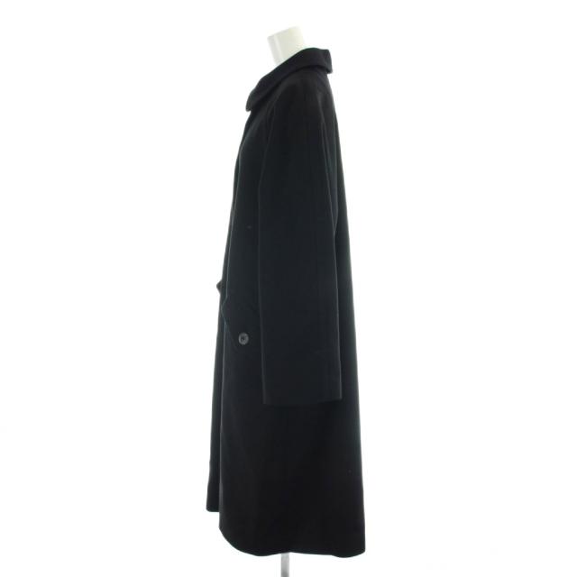【中古】コロンボ COLOMBO コート M 黒 ブラック ステンカラー 長袖 フラップポケット /AP ■GY18
