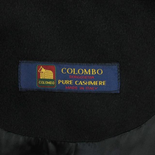 【中古】コロンボ COLOMBO コート M 黒 ブラック ステンカラー 長袖 フラップポケット /AP ■GY18