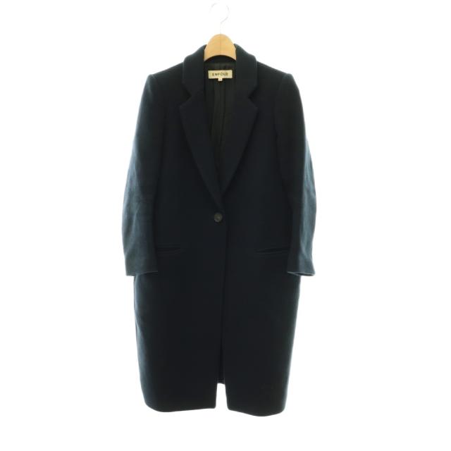 【中古】エンフォルド ENFOLD チェスターコート アウター  ウール 36 ネイビー /CX ■GY35 レディース