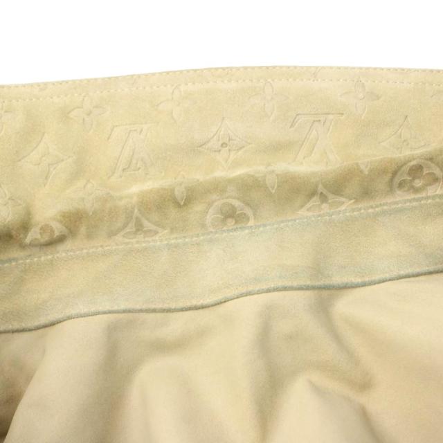 【中古】ルイヴィトン 23AW モノグラム型押し切替スエードレザーシャツブルゾン 50 ベージュ RM232Q ZA0 HPL40E /MW_6