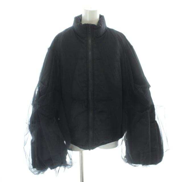 【中古】チカ キサダ Chika Kisada TULLE DOWN チュール ダウン ジャケット オーガンジー 黒 ブラック CC-24205
