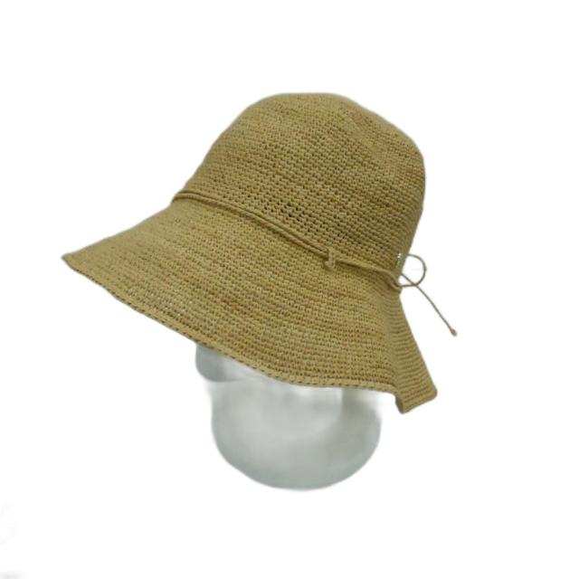 【中古】ヘレンカミンスキー HELEN KAMINSKI 麦わら帽子 ストローハット つば広帽子 ONE 茶色 ブラウン レディース