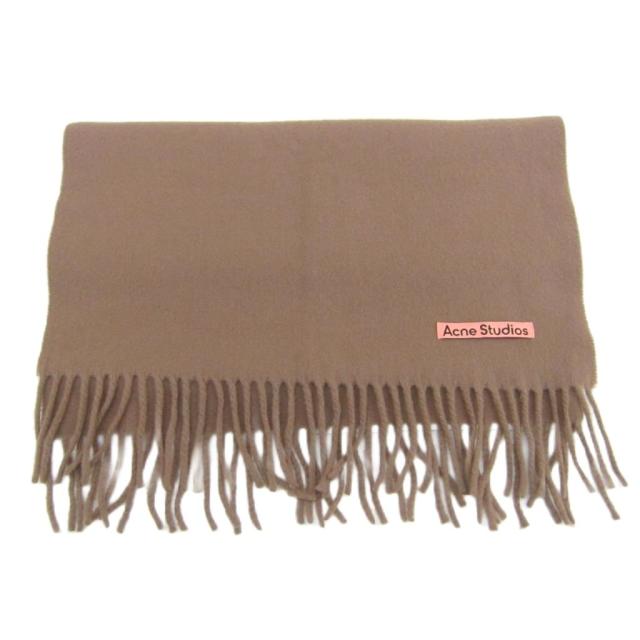 【中古】アクネ ストゥディオズ Acne Studios マフラー ストール ウール フリンジ ブラウン CA0086 レディース