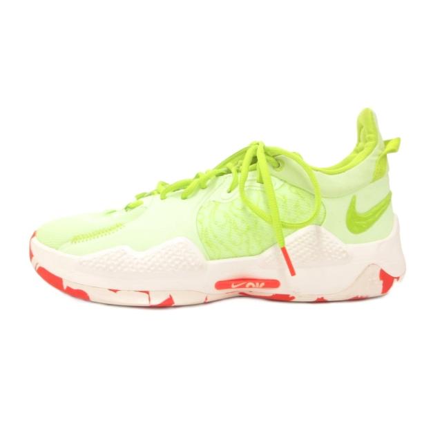 【中古】ナイキ NIKE PG 5 EP PAOJIAO 泡椒 スニーカー シューズ ローカット 28.5cm 黄緑 ライトグリーン