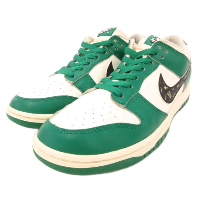 【中古】ナイキ NIKE ダンク ロー SE ロッタリー スニーカー シューズ 27.5cm 白 ホワイト 緑 グリーン DR9654-100_1