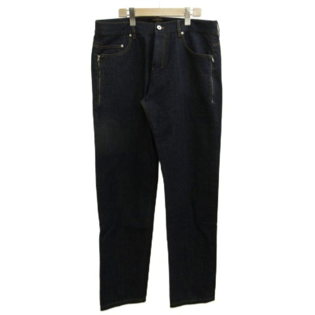 【中古】エルメネジルドゼニア Ermenegildo Zegna デニム ジーンズ インディゴ ブルー 無地 ジッパーポケット
