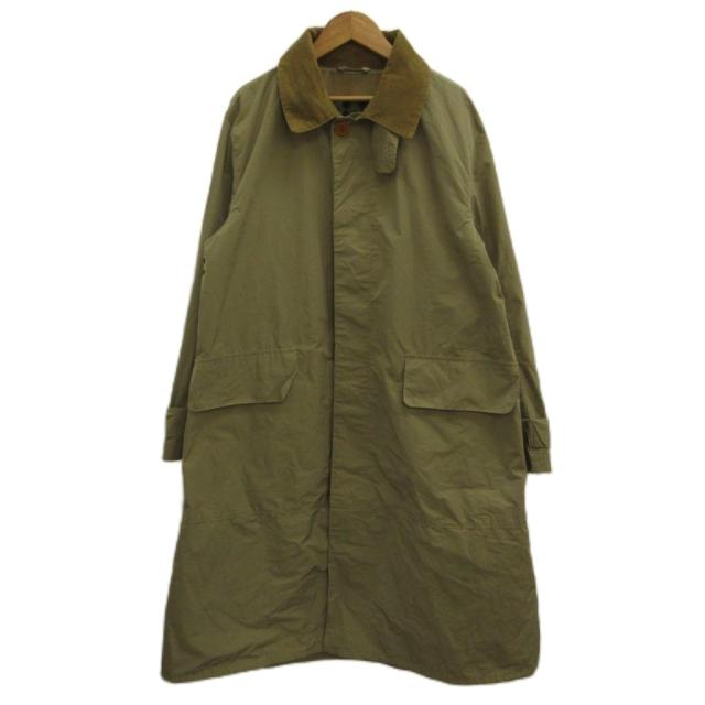 【中古】バブアー Barbour シングルブレステッドコート シェイプメモリー素材 34 ベージュ 長袖 コーデュロイ襟