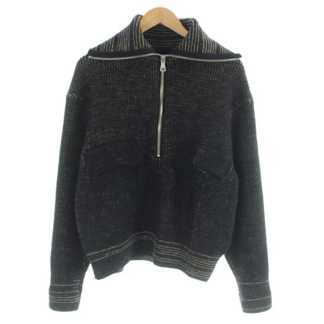 【中古】dune daisuke tanabe 田邉大祐 ハーフジップ ニット セーター 長袖 02 黒 ブラック ■GY12 /MQ メンズ