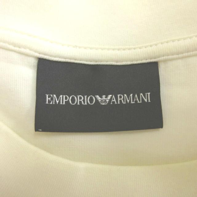 【中古】エンポリオアルマーニ EMPORIO ARMANI 調教師 L 象牙色 労働者の一団のど頚 長袖 紋章 /3K1MH3