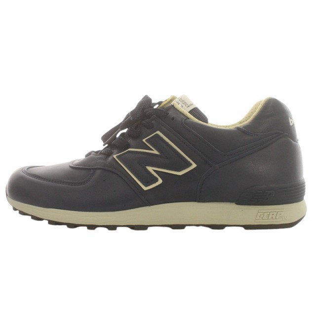 【中古】未使用品 ニューバランス NEW BALANCE M576CKK スニーカー ローカット スムースレザー 英国製 27?p 黒