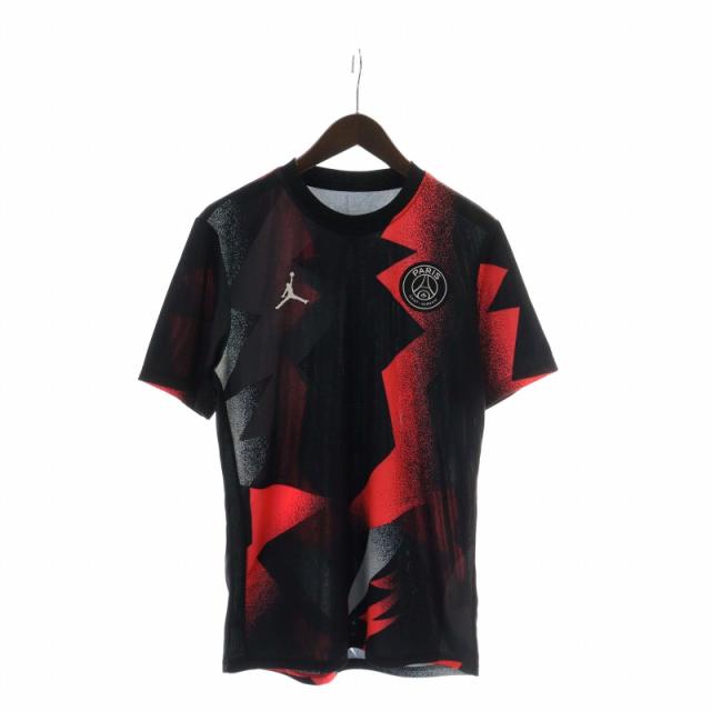 【中古】NIKE Jordan × パリサンジェルマン フットボール Tシャツ カットソー 半袖 ロゴ 刺繍 M 黒 赤 BV6099-011の通販は 5,481円