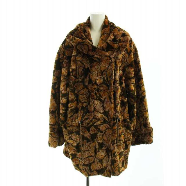 中古】エンバ EMBA 毛皮コート ミドル シェアードミンクファー カラー