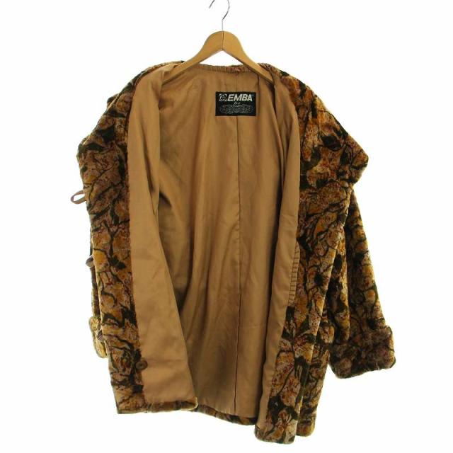 中古】エンバ EMBA 毛皮コート ミドル シェアードミンクファー カラー