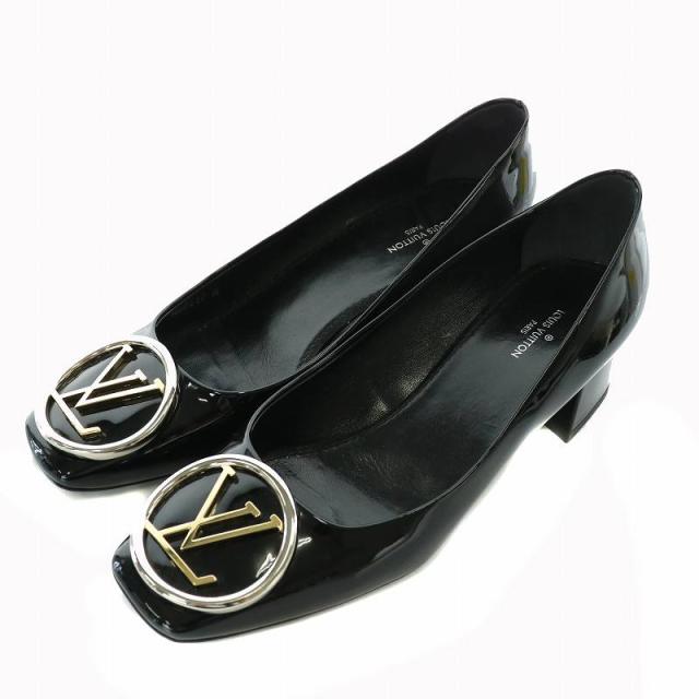 ルイヴィトン マドレーヌ・ライン パンプス ブラック LVサークル