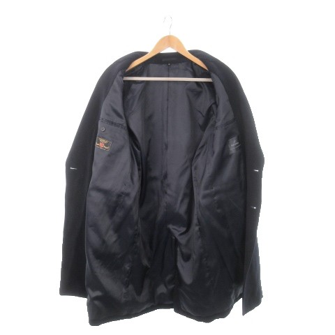 【中古】バレストリーノ BALESTRINO チェスターコート ダブル ロング カシミヤ混 4 S 紺 ネイビー ■GY18 メンズの通販は