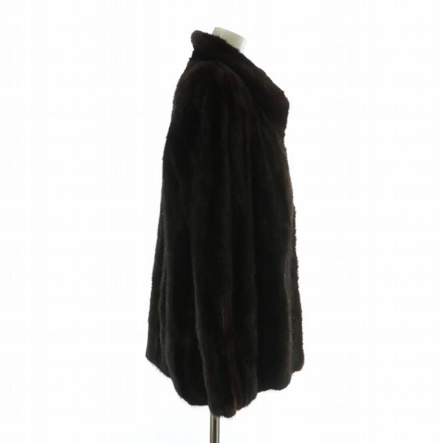 中古】ノーブランド ファーコート アウター 毛皮 ミンク ミドル