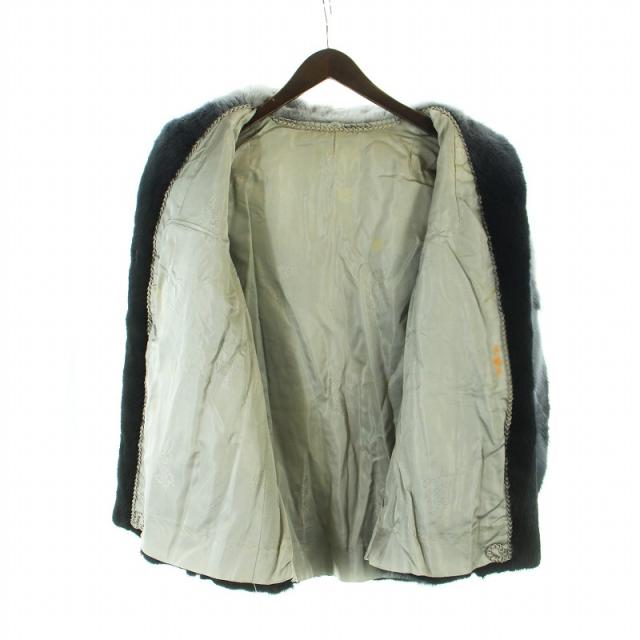 中古】ノーブランド毛皮コート 長袖 ミドル カラーミンクファー