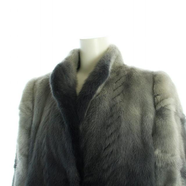 【中古】ノーブランド品 毛皮コート ミンクファー ミドル 総裏地 長袖 ネーム刺繍入り 茶 ブラウン 中古】ノーブランド毛皮コート 長袖 ミドル カラーミンクファー