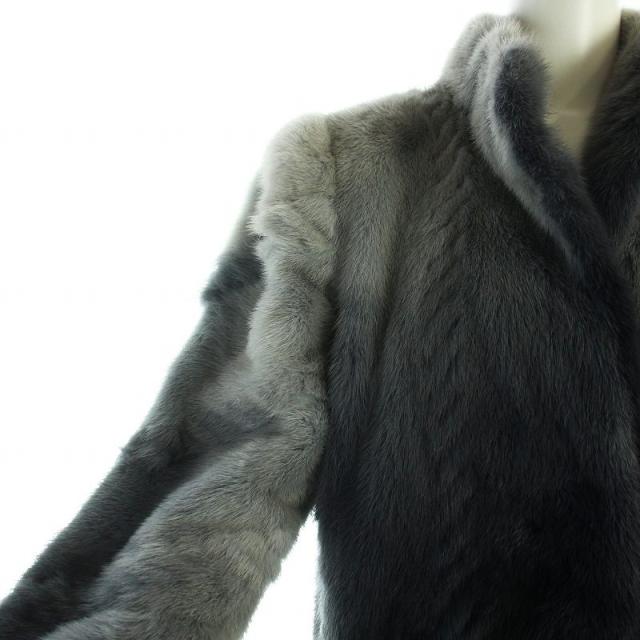 中古】ノーブランド毛皮コート 長袖 ミドル カラーミンクファー