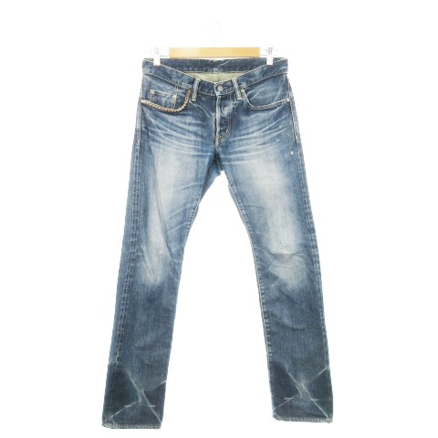 【中古】HYSTERIC GLAMOUR デニムパンツ ジーンズ ストレート スタッズ 赤耳 セルビッチ 30 青 ブルー /AH2 ■GY27の通販はジーンズ・デニムパンツ