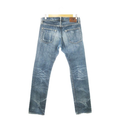 【中古】HYSTERIC GLAMOUR デニムパンツ ジーンズ ストレート スタッズ 赤耳 セルビッチ 30 青 ブルー /AH2 ■GY27の通販は