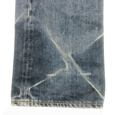 【中古】HYSTERIC GLAMOUR デニムパンツ ジーンズ ストレート スタッズ 赤耳 セルビッチ 30 青 ブルー /AH2 ■GY27の通販は