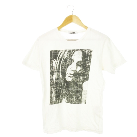 【中古】ヒステリックグラマー HYSTERIC GLAMOUR Tシャツ カットソー 丸首 半袖 コットン プリント ガール S 白の通販は