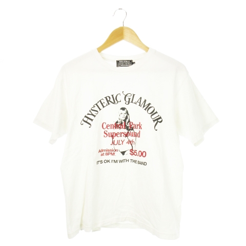 【中古】ヒステリックグラマー HYSTERIC GLAMOUR DIZZY & MILKY HYSTERIC Tシャツ カットソー 半袖 プリント S 白の通販は