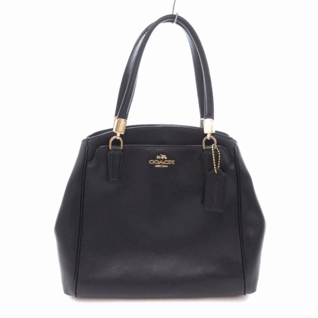 【中古】コーチ COACH 美品 F34663 ハンドバッグ ショルダー 2WAY レザー メタルロゴ チャーム 紺 ネイビー ■GY18の通販は