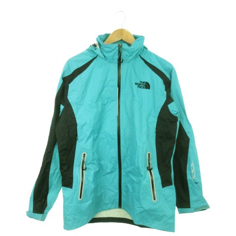 【中古】ザノースフェイス THE NORTH FACE マウンテンパーカ ナイロン ジップアップ ポケッタブル ロゴ XL 青の通販は