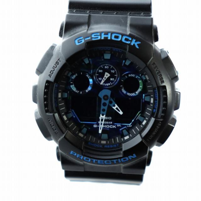 【中古】カシオジーショック CASIO G-SHOCK 腕時計 ウォッチ クォーツ クロノグラフ デジタル アナログ 青文字盤の通販は